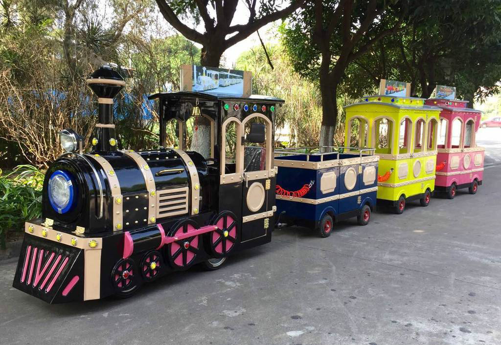 镜铁区景区广商场无轨观光小火车电动儿童游乐设备小火车可坐人户外玩具
